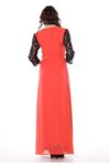 Narçiçeği Dantelli Elbise F1-82457