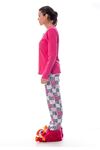 Pembe Ayı Baskılı Kadın Pijama Takımı 14C-120358