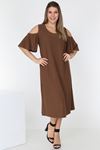 Omuzu Açık Elbise 1E-0538