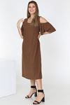 Omuzu Açık Elbise 1E-0538