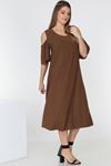 Omuzu Açık Elbise 1E-0538
