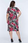 Omuzu Açık Yazlık Esnek Elbise 16A-0684