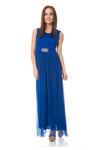 Saks Mavi Sırt Dekolteli F1-87614