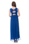 Saks Mavi Sırt Dekolteli F1-87614
