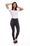 Siyah Dar Paça Yüksel Bel Kadın Pantolon 4A-126087