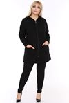 Siyah Büyük Beden Sweatshirt 2F-0428
