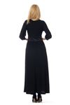 Siyah Şık Kemerli Elbise F1-103856