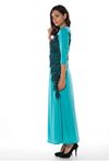 Vesnina Mint Yeşil Dantelli Uzun Elbise G1-82746