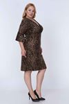 Leopar Desenli Elbise 6D-0777