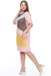 Pembe Keten Elbise 21D-0872