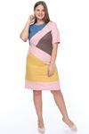 Pembe Keten Elbise 21D-0872