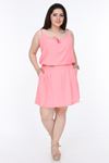 Pembe Askılı Elbise 21D-1055