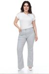 Gri İspanyol Paça Pantolon 27D-1095