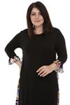 Garnili Uzun Büyük Beden Elbise 12E-1234