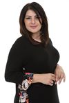 Garnili Uzun Büyük Beden Elbise 20Y-1243