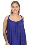 Saks Askılı Büyük Beden Elbise J12-123599