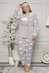 Welsoft Polar Gri Pijama Takımı 32D-9041G
