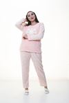 Peluş Polar Pembe Pijama Takımı 32D-1389