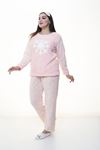 Peluş Polar Pembe Pijama Takımı 32D-1389