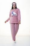 Peluş Polar Pudra Pijama Takımı 32C-1386
