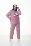 Peluş Polar Pudra Pijama Takımı 32C-1386