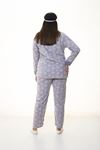 Peluş Gri Pijama Takımı 32C-1385