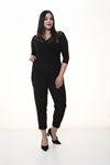 Siyah Duble Paça Kumaş Pantolon 34C-1376
