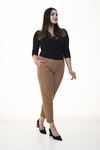Duble Paça Kahve Kumaş Pantolon 34C-1377