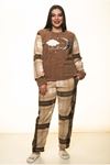 Welsoft Polar Kışlık Büyük Beden Pijama Takımı 32C-1464