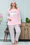 Peluş Polar Kışlık Pijama Takımı 32C-1466