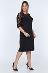Zebra Desen Dantelli Elbise 13D-0776