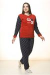 Polar Peluş Kışlık Pijama Takımı 32C-1506
