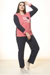 Polar Peluş Kışlık Pijama Takımı 32C-1513