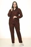 Önden Düğmeli Büyük Beden Pijama Takımı 32E-1527