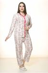  Düğmeli Geniş Kesim Pijama Takımı 31A-1550