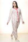  Düğmeli Geniş Kesim Pijama Takımı 31A-1550