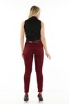 Ekoseli Kemersiz Kışlık Esnek Pantolon L1-1695