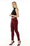 Ekoseli Kemersiz Kışlık Esnek Pantolon L1-1695
