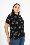 Siyah Desenli T-shirt 21B-1778