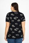 Siyah Desenli T-shirt 21B-1778