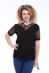 Kısa Kol  Büyük Beden Bluz 20E-1785