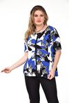 Kısa Kol  Büyük Beden Sırt Detaylı Bluz 28D-1920