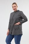 Büyük Beden Kapşonlu Sweatshirt 20C-1970