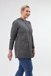 Büyük Beden Kapşonlu Sweatshirt 20C-1970