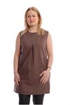 Keten Omuzları Taşlı Tunik j10-66761
