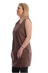 Keten Omuzları Taşlı Tunik j10-66761