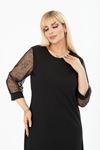 Tül Kol Büyük Beden Elbise 34E-2399