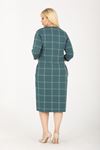 Jakarlı Cepli Kışlık Büyük Beden Elbise 38D-2424