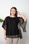 Büyük Beden Sİyah Bluz 30A-2557