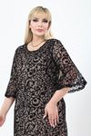 İspanyol Kol Büyük Beden Elbise 1D-2772